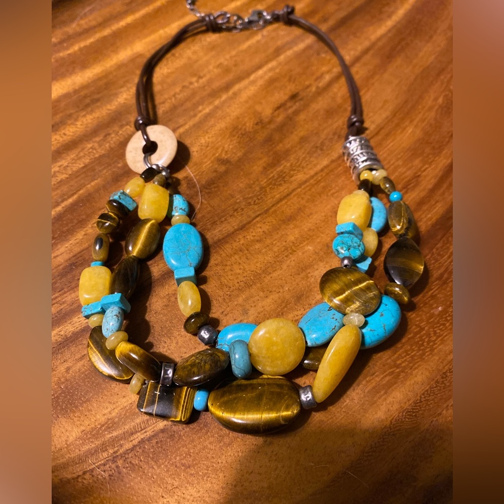 SILPADA Turquoise, Jasper and  Sterling silver necklace